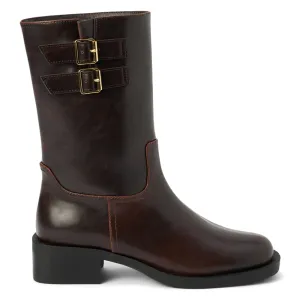 Basil Square Toe Pull On Motorcycle Boots