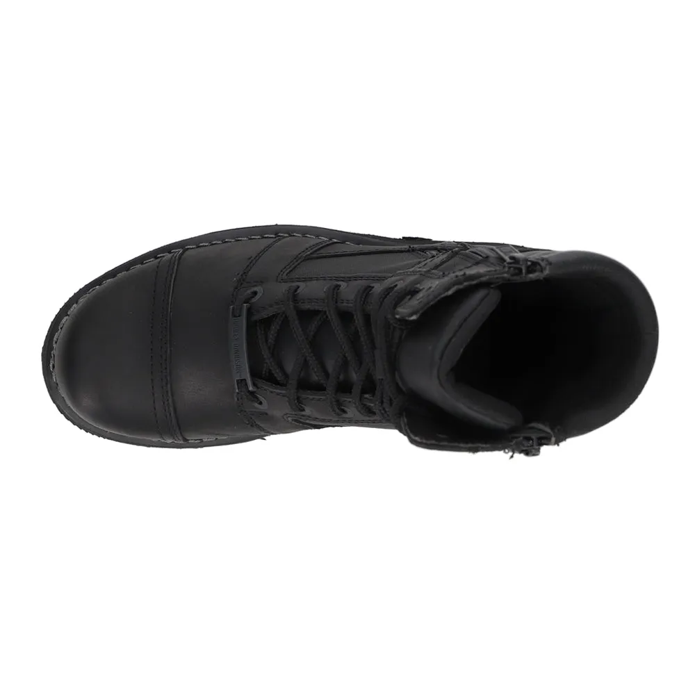 Boxbury Logo Round Toe Motorcycle Boots