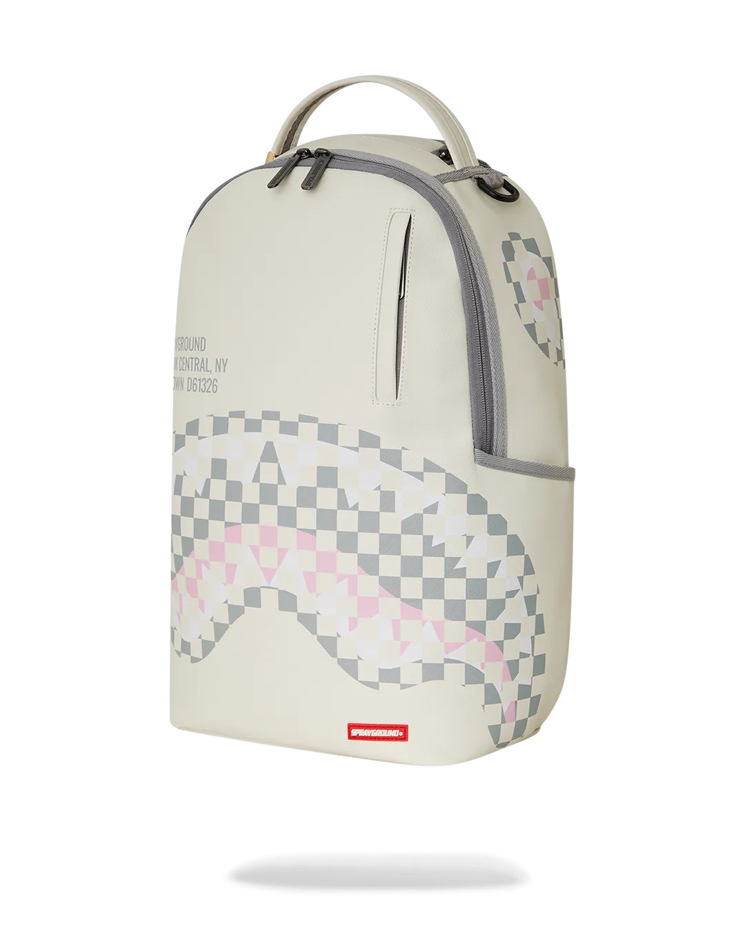 Sprayground Cream Check Shark Central DLXSV Backpack B7420
