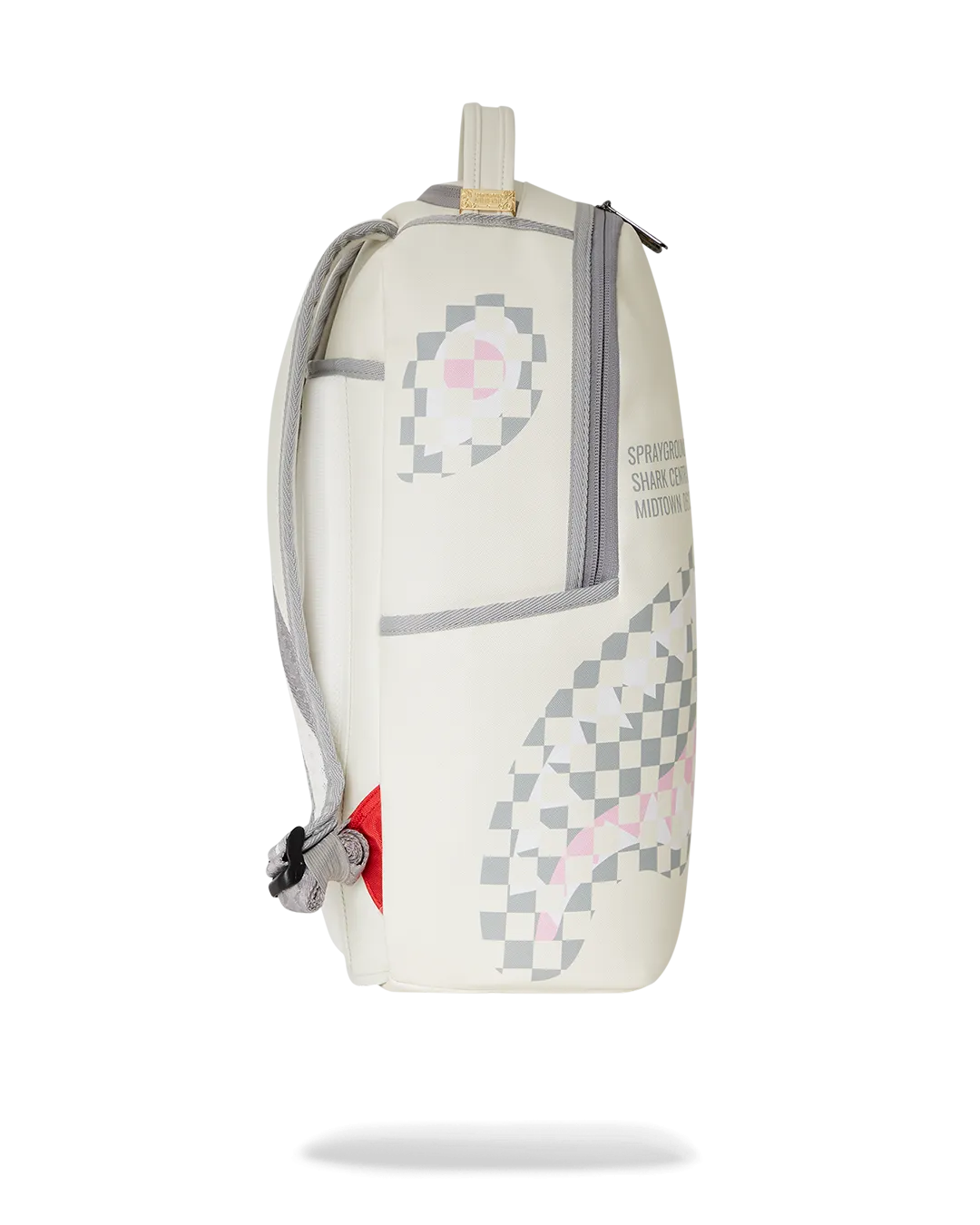 Sprayground Cream Check Shark Central DLXSV Backpack B7420